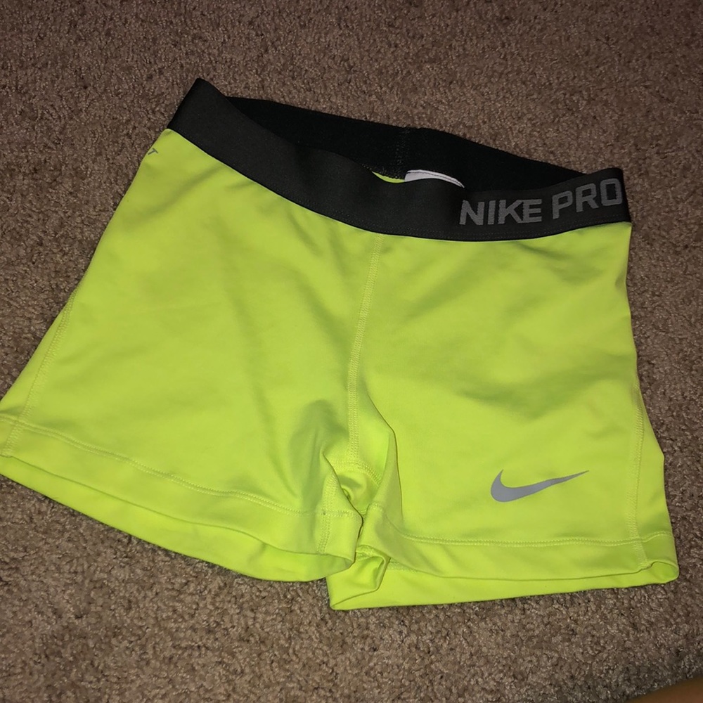 Neon Nike pro shorts